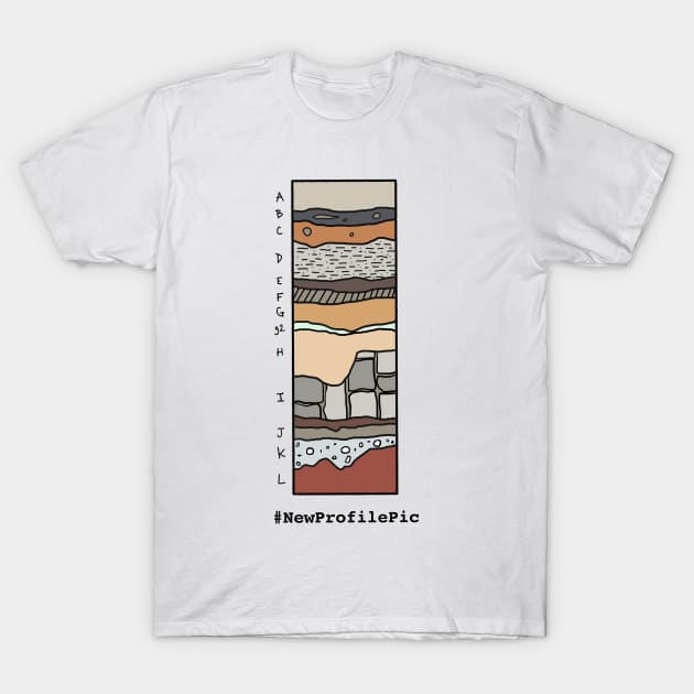 Archaeological Profile (The Dirt Podcast Original Design) T-Shirt by Archaeology Podcast Network